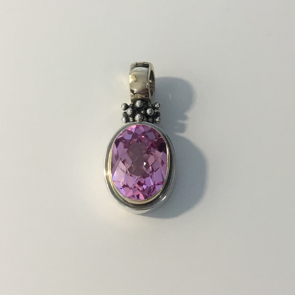 Michael Dawkins Pink Topaz Necklace Enhancer